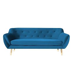 Modrá třímístná pohovka Mazzini Sofas Amelie