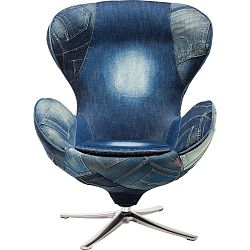 Modré křeslo Kare Design Jeans