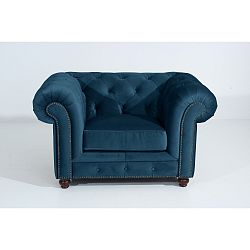 Modré křeslo Max Winzer Orleans Velvet