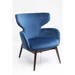 Modré křeslo ušák Kare Design Aroha Velvet