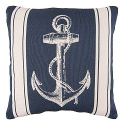 Modro-béžový polštář Clayre & Eef Navy, 45 x 45 cm