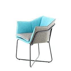 Modro-šedá jídelní židle 360 Living Miretta