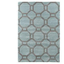 Modro-šedý koberec Think Rugs Tile, 90 x 150 cm