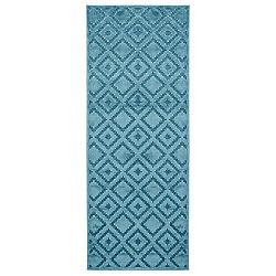 Modrý běhoun z viskózy Mint Rugs Iris, 80 x 250 cm