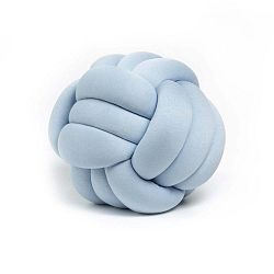 Modrý dekorativní polštář Knot, ⌀ 30 cm