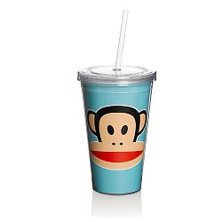 Modrý hrnek s brčkem Paul Frank
