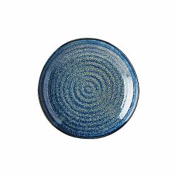 Modrý keramický talíř MIJ Indigo, ø 23 cm