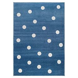 Modrý koberec s puntíky KICOTI Azure, 200 x 280 cm