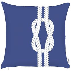 Modrý povlak na polštář Apolena Knot, 43 x 43 cm