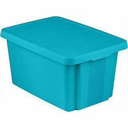 Modrý úložný box s víkem Curver Essentials, 45 l