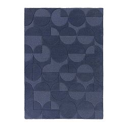 Modrý vlněný koberec Flair Rugs Gigi, 120 x 170 cm