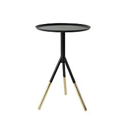 Mosazný odkládací stolek Dutchbone Elias, ⌀ 37 cm