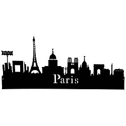 Nálepka na stěnu Antic Line Paris