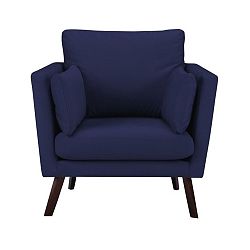 Námořnicky modré křeslo Mazzini Sofas Cotton