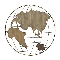 Nástěnná dekorace Mauro Ferretti Globe Map, ⌀ 88 cm