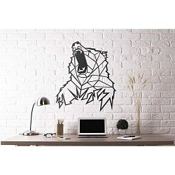 Nástěnná kovová dekorace Bear, 45 x 50 cm