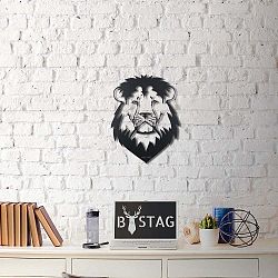 Nástěnná kovová dekorace Lion, 50 x 38 cm