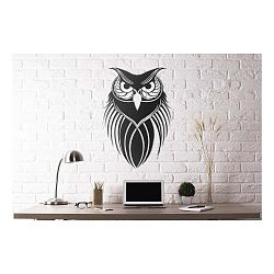 Nástěnná kovová dekorace Owl Head, 50 x 35 cm