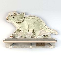 Nástěnná police s motivem dinosaura Dekornik