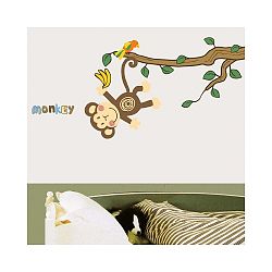 Nástěnná samolepka Ambiance Monkey and Tree