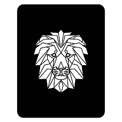 Nástěnná světelná dekorace Lion, 67 x 82 cm
