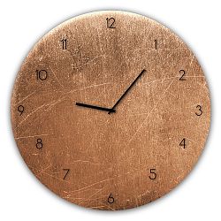 Nástěnné hodiny Styler Glassclock Copper, ⌀ 30 cm