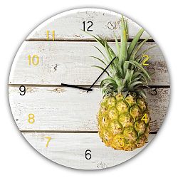 Nástěnné hodiny Styler Glassclock Pineapple, ⌀ 30 cm