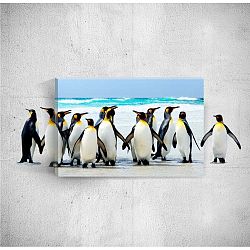 Nástěnný 3D obraz Mosticx Penquins, 40 x 60 cm