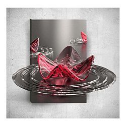 Nástěnný 3D obraz Mosticx Red Geo, 40 x 60 cm