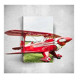 Nástěnný 3D obraz Mosticx Red Plane, 40 x 60 cm