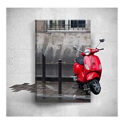 Nástěnný 3D obraz Mosticx Red Scooter, 40 x 60 cm