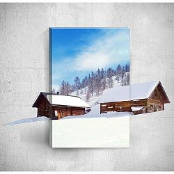Nástěnný 3D obraz Mosticx Winter Huts, 40 x 60 cm