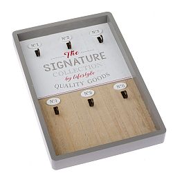 Nástěnný dřevěný věšák na klíče Dakls Signature