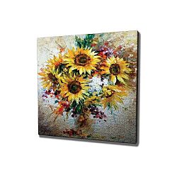 Nástěnný obraz na plátně Sunflowers, 45 x 45 cm