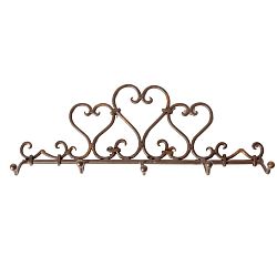 Nástěnný věšák s 5 háčky Antic Line Hearts