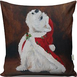 Oboustranný polštář Christmas Dog, 43 x 43 cm