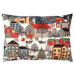 Oboustranný polštář City in Snow, 33 x 48 cm