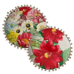 Oboustranný polštář Madre Selva Spring, ⌀ 45 cm