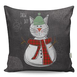 Oboustranný polštář Mr. Snowman, 43 x 43 cm