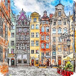 Obraz 50x50 cm Gdansk – Fedkolor