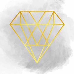 Obraz Canvas Framework Golden Stone, 50 x 50 cm