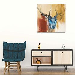Obraz na plátně Colorful Deer, 45 x 45 cm