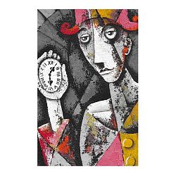 Obraz na plátně Man with Clock, 70 x 45 cm