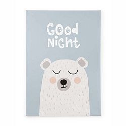 Obraz na plátně Tanuki Good Night Bear, 70 x 50 cm