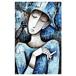Obraz na plátně Woman Blue Canvas, 70 x 45 cm