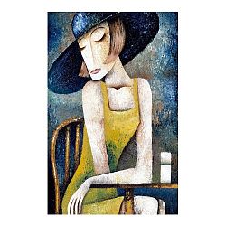 Obraz na plátně Woman With Hat, 70 x 45 cm