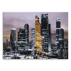 Obraz Styler Canvas Silver Gold Town, 85 x 113 cm