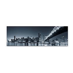 Obraz Styler Canvas Silver New York, 45 x 140 cm