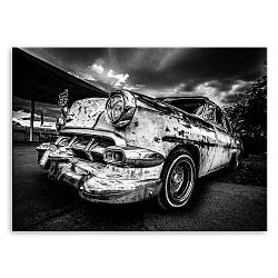Obraz Styler Canvas Silver Old Car, 85 x 113 cm