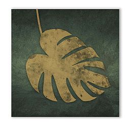 Obraz Styler Canvas Silver Uno Leaf, 65 x 65 cm